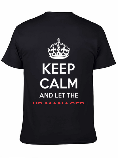 Camiseta Negra Keep Calm para el Jefe