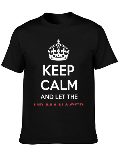 Camiseta Negra Keep Calm para el Jefe