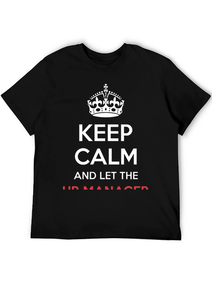 Camiseta Negra Keep Calm para el Jefe