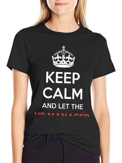 Camiseta Negra Keep Calm para el Jefe