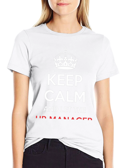 Camiseta Negra Keep Calm para el Jefe