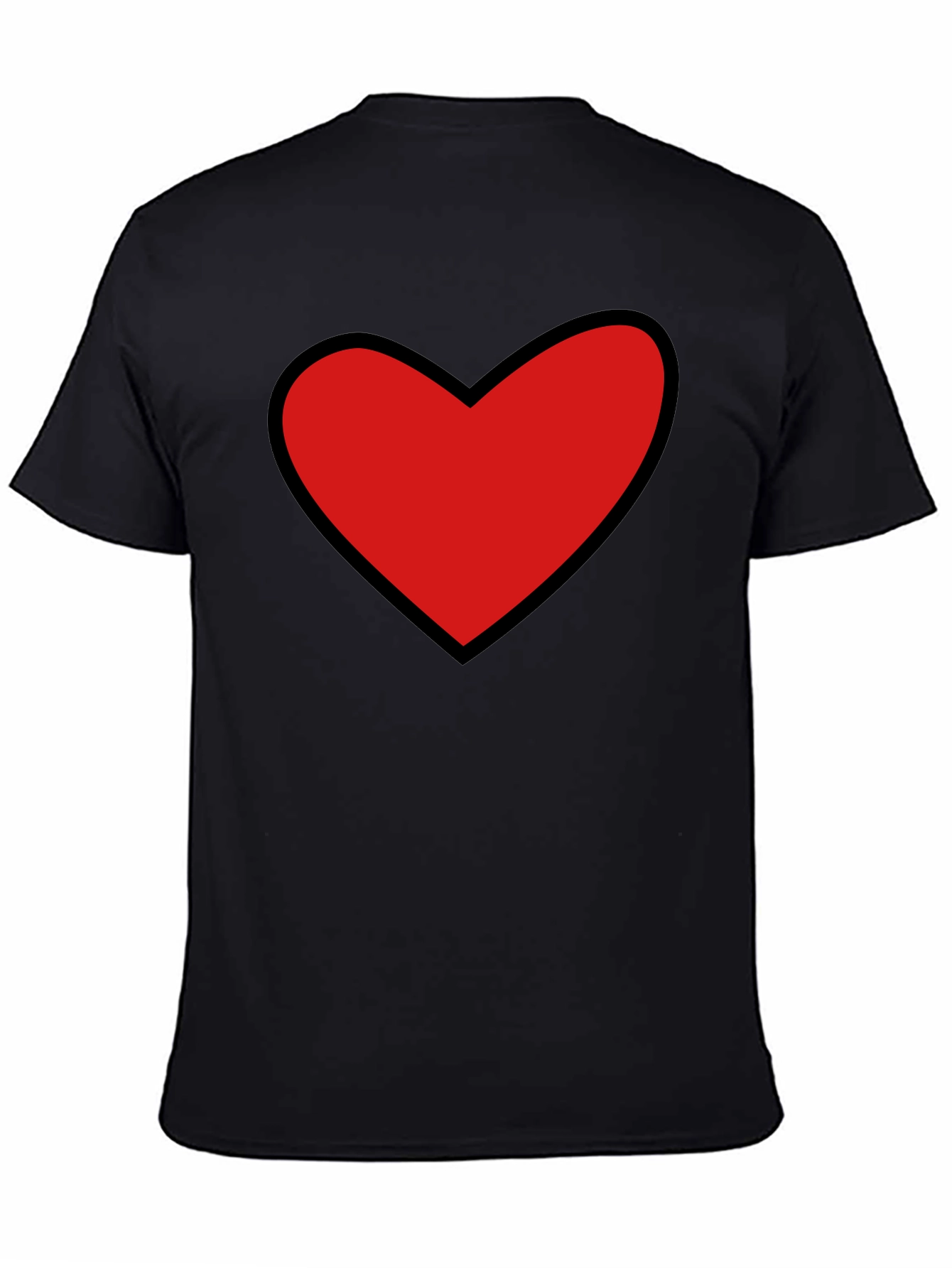 Camiseta Negra con Corazón Rojo