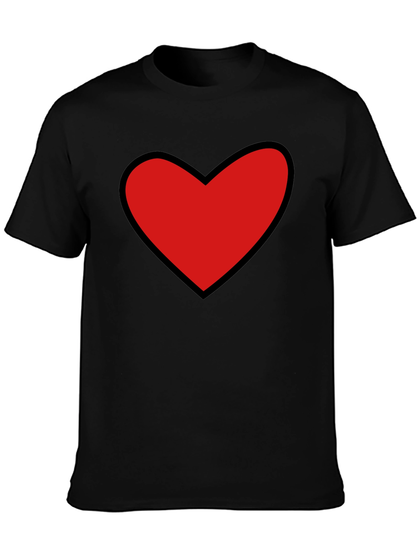 Camiseta Negra con Corazón Rojo