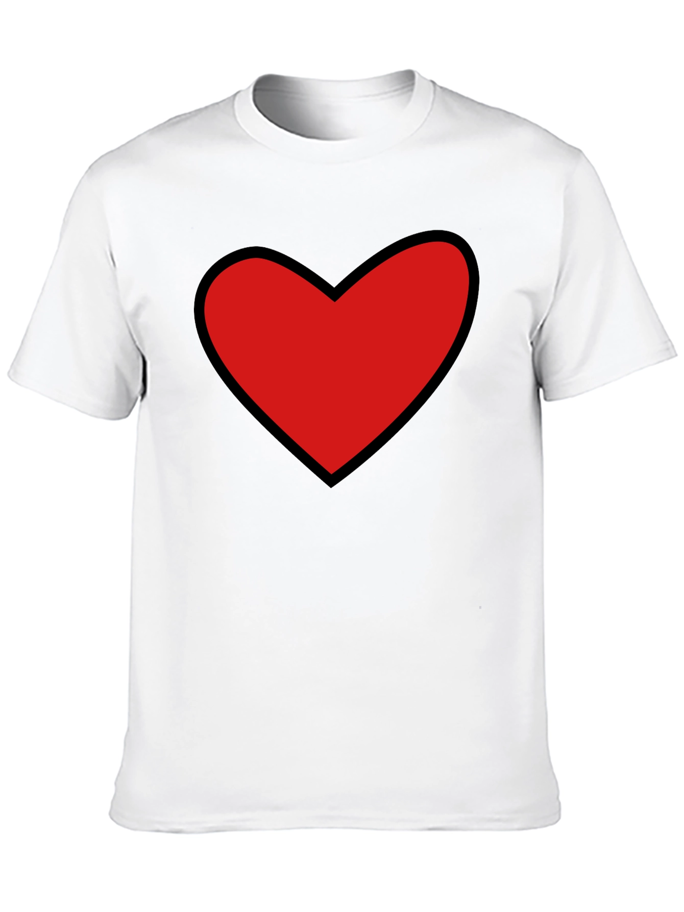 Camiseta Negra con Corazón Rojo