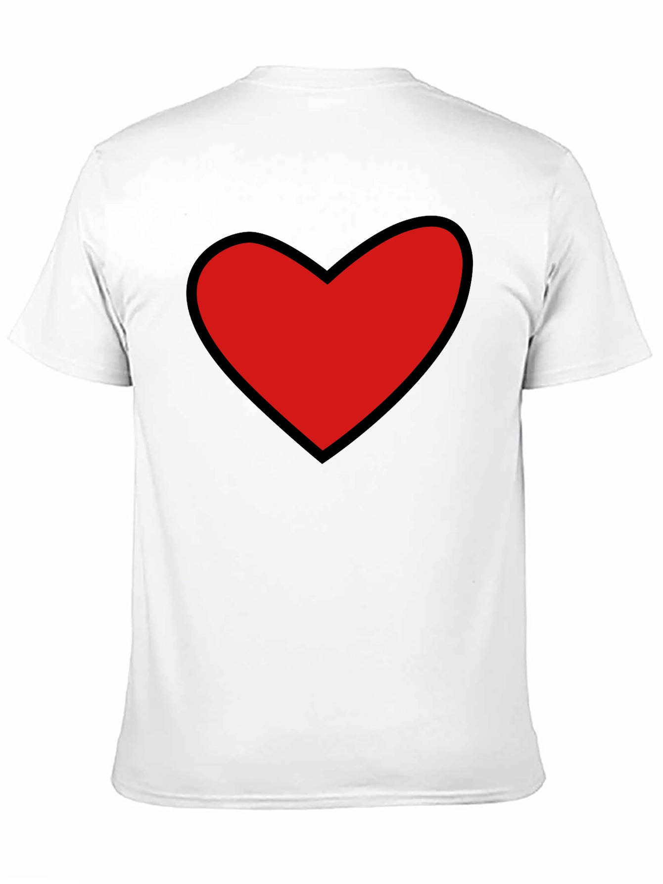 Camiseta Negra con Corazón Rojo