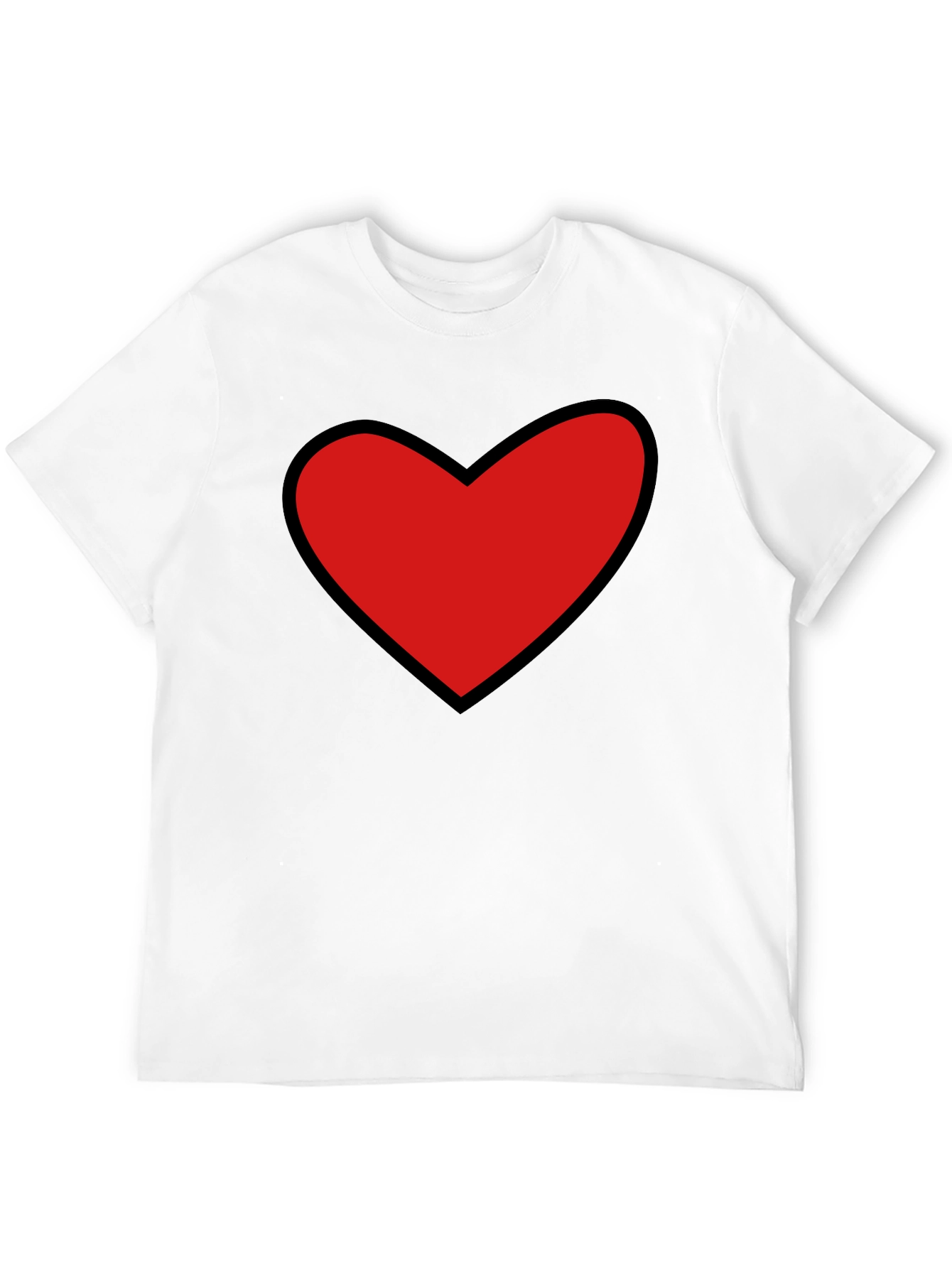 Camiseta Negra con Corazón Rojo