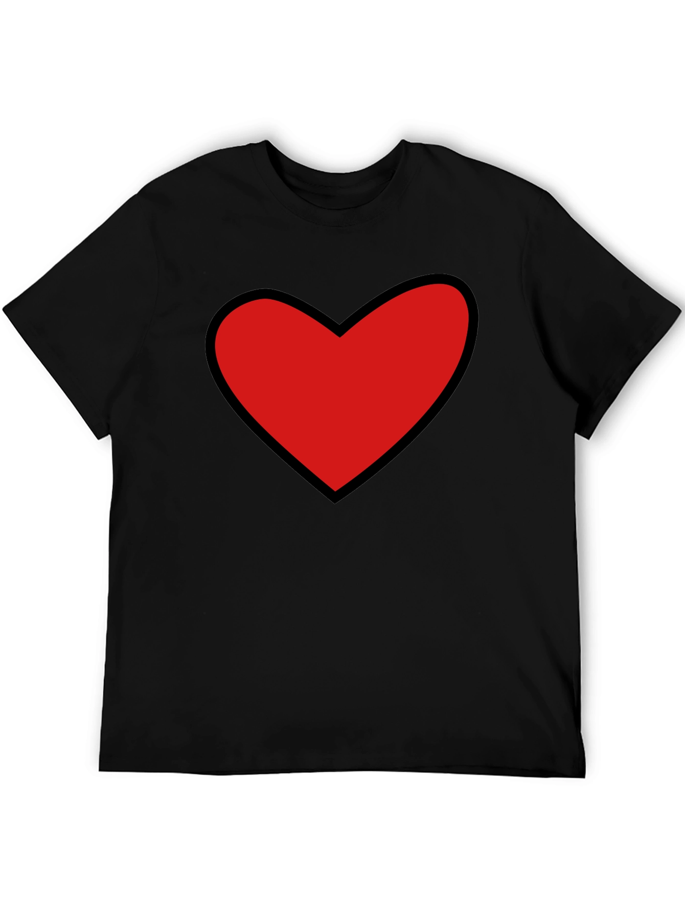 Camiseta Negra con Corazón Rojo
