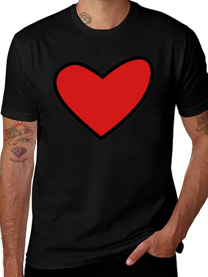 Camiseta Negra con Corazón Rojo