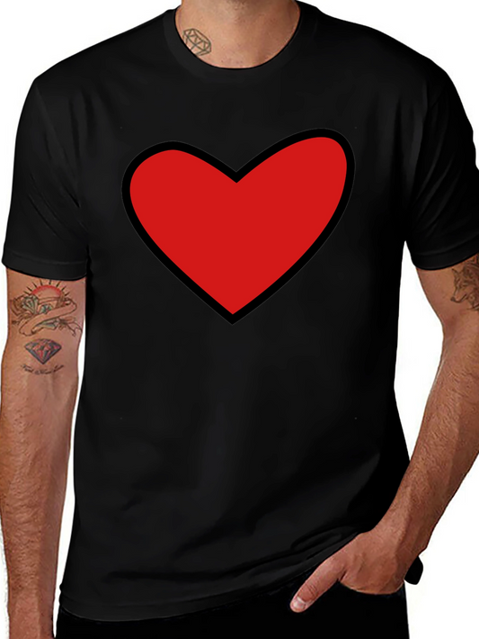 Camiseta Negra con Corazón Rojo
