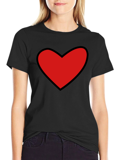 Camiseta Negra con Corazón Rojo