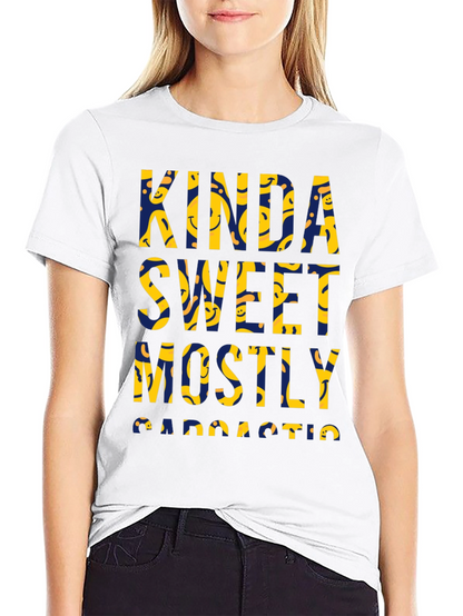 Camiseta Negra: Kinda Sweet Mostly Sarcastic