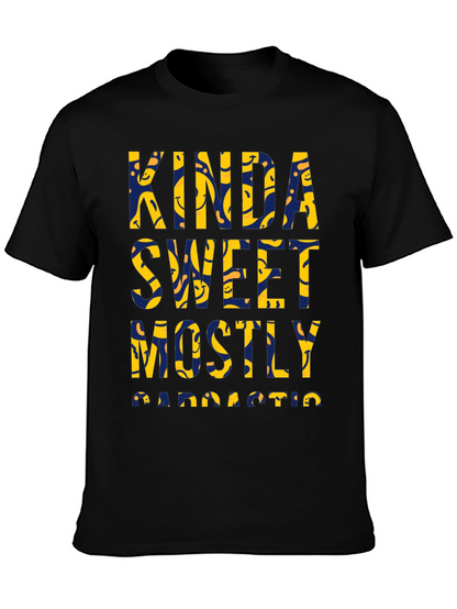Camiseta Negra: Kinda Sweet Mostly Sarcastic