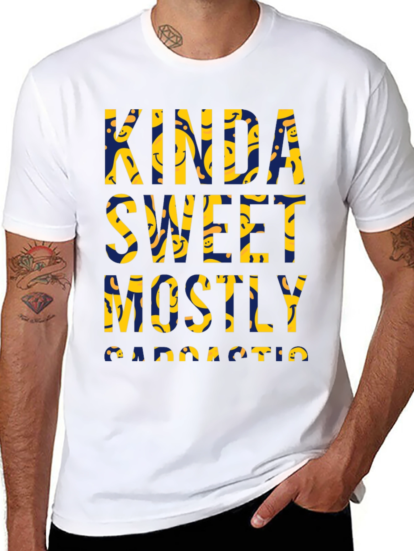 Camiseta Negra: Kinda Sweet Mostly Sarcastic