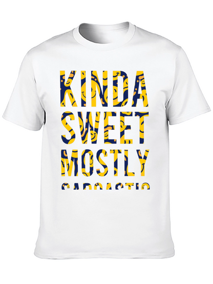 Camiseta Negra: Kinda Sweet Mostly Sarcastic