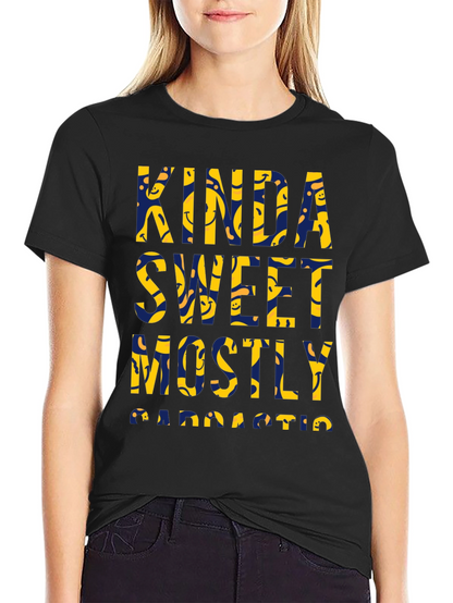 Camiseta Negra: Kinda Sweet Mostly Sarcastic