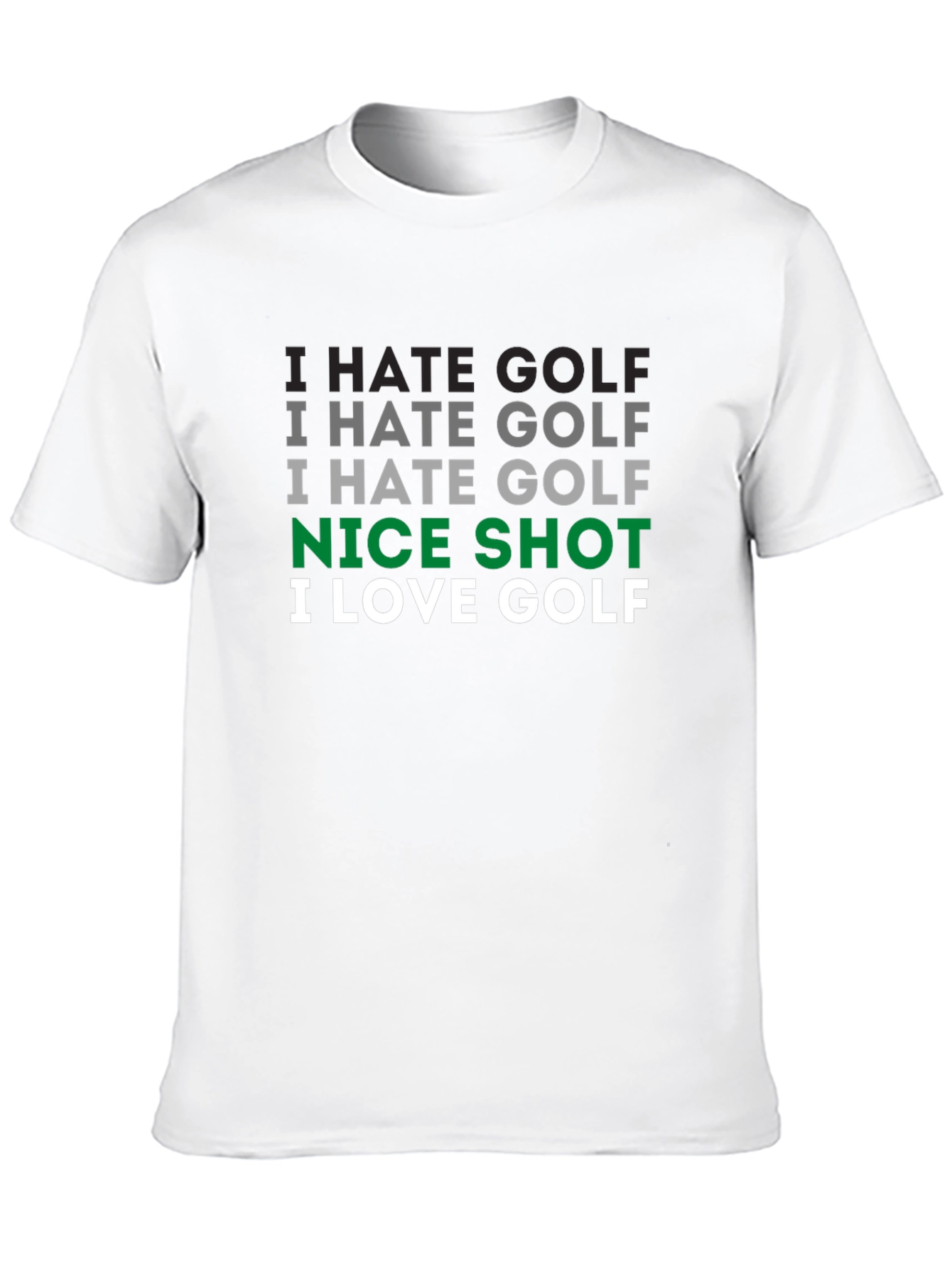 Camiseta Hombre Golf: Odio el Golf ¡Buen Tiro!