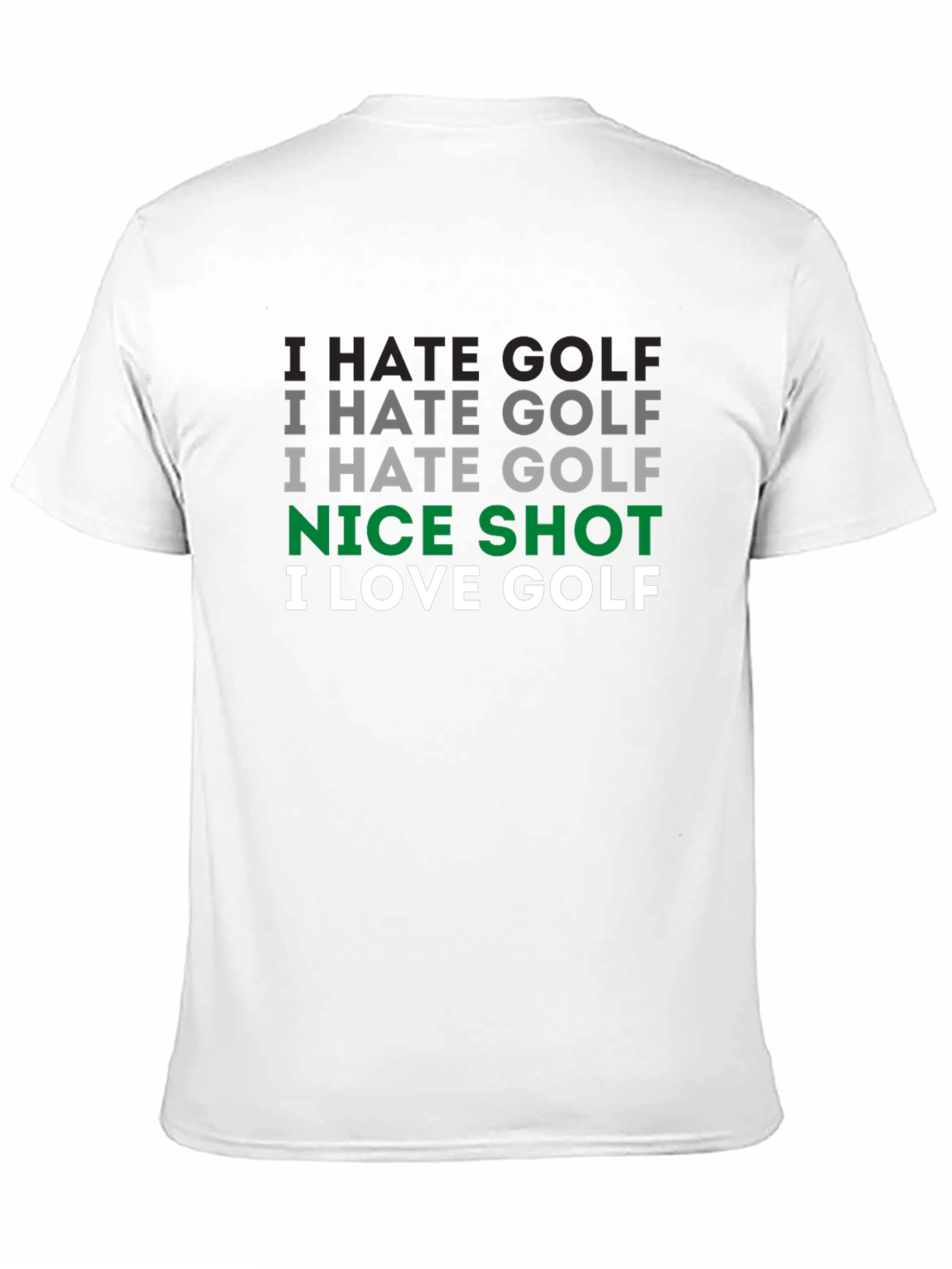 Camiseta Hombre Golf: Odio el Golf ¡Buen Tiro!