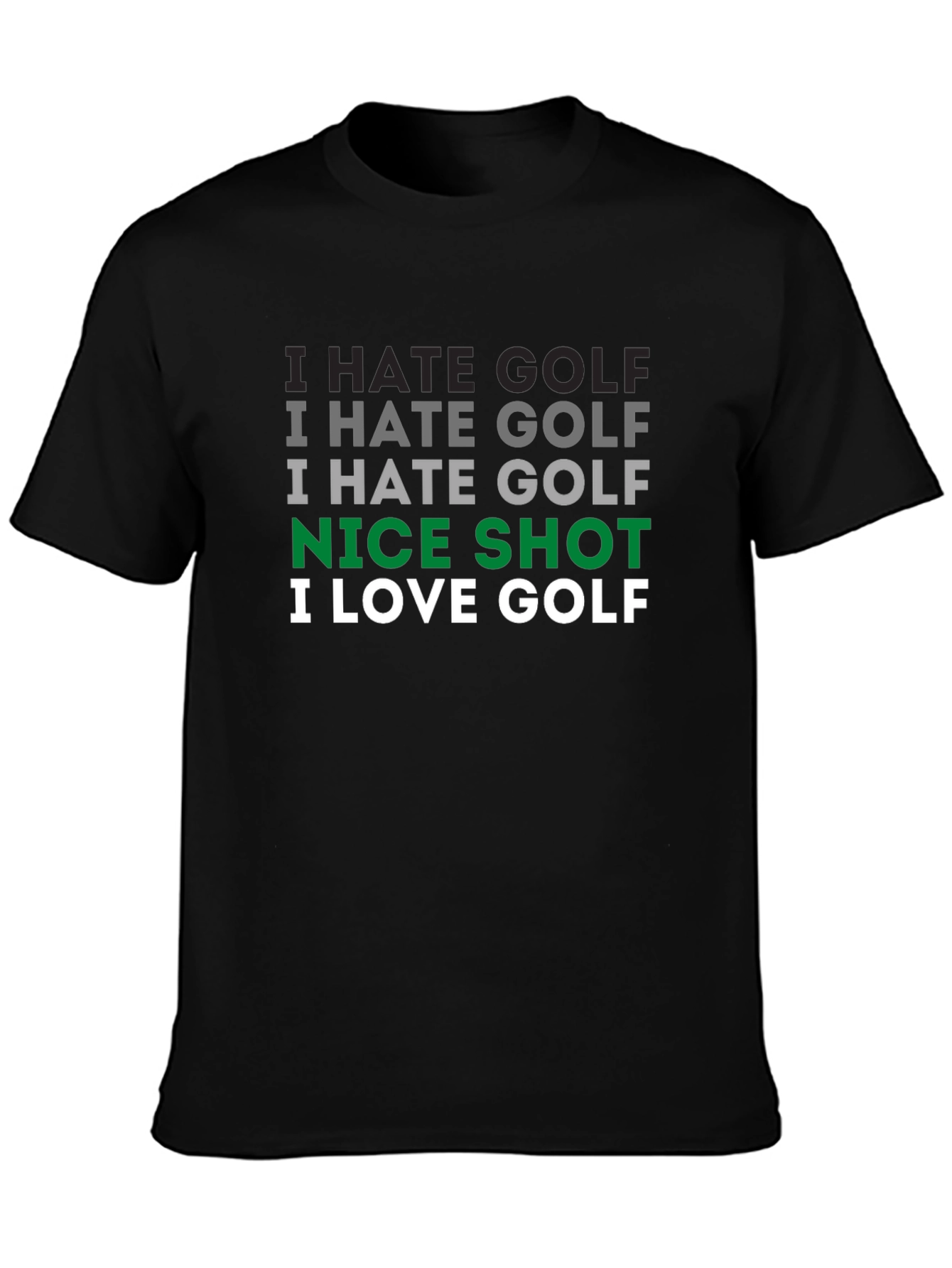 Camiseta Hombre Golf: Odio el Golf ¡Buen Tiro!