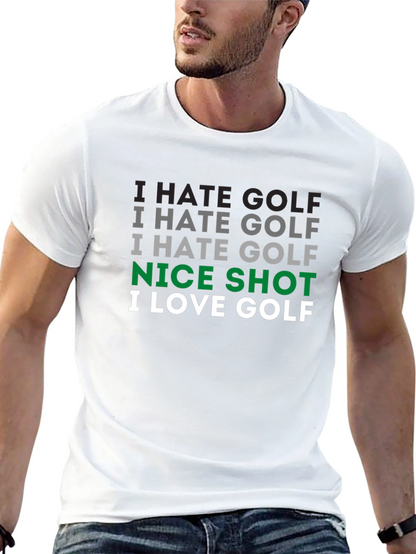 Camiseta Hombre Golf: Odio el Golf ¡Buen Tiro!
