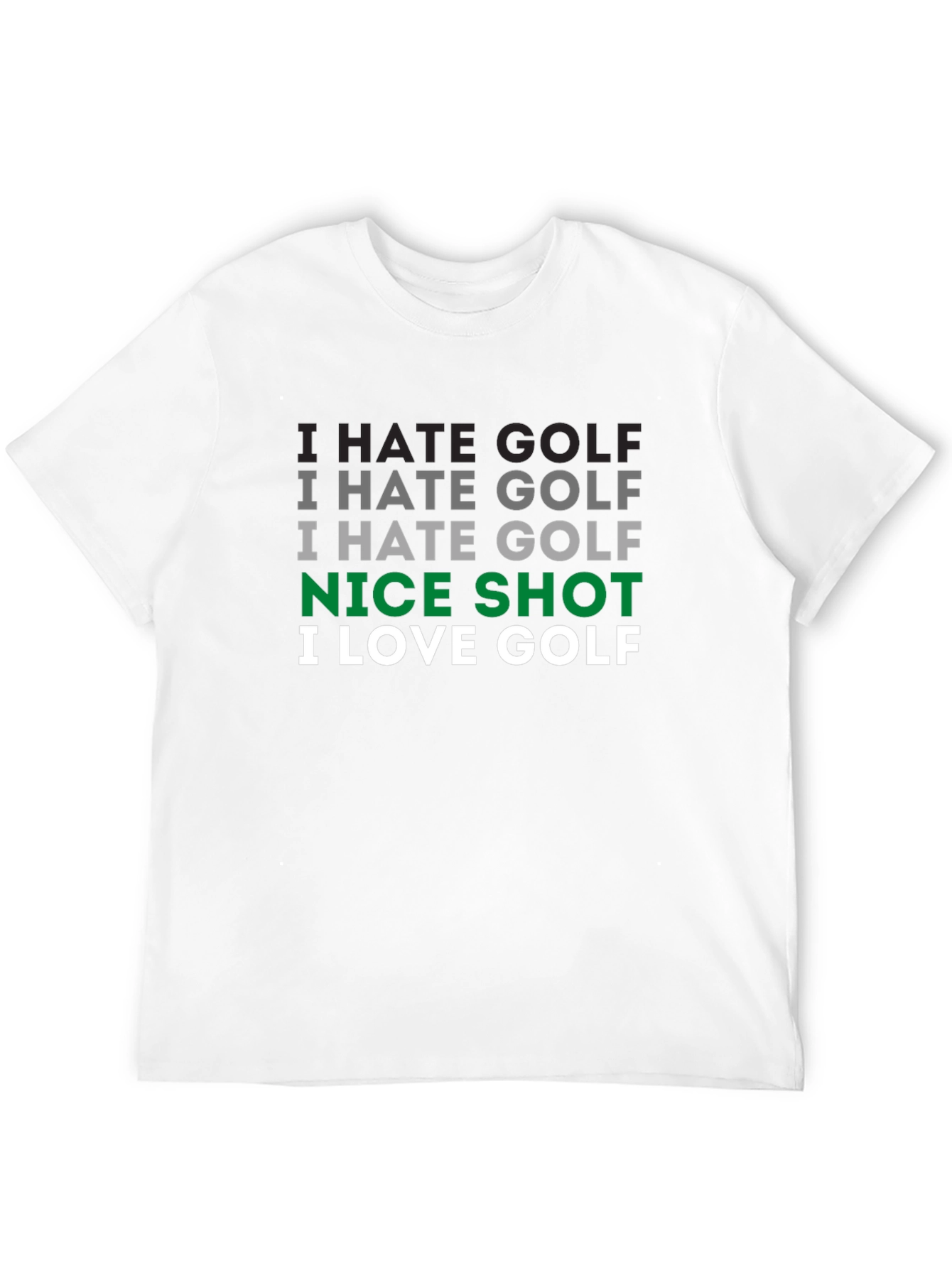 Camiseta Hombre Golf: Odio el Golf ¡Buen Tiro!