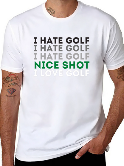 Camiseta Hombre Golf: Odio el Golf ¡Buen Tiro!