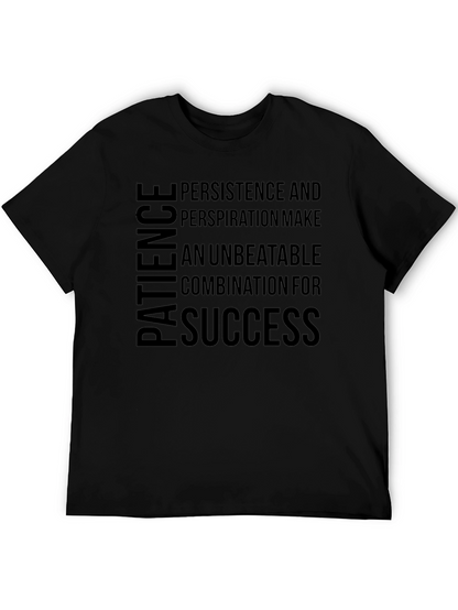 Camiseta Negra: Paciencia Persistencia Éxito