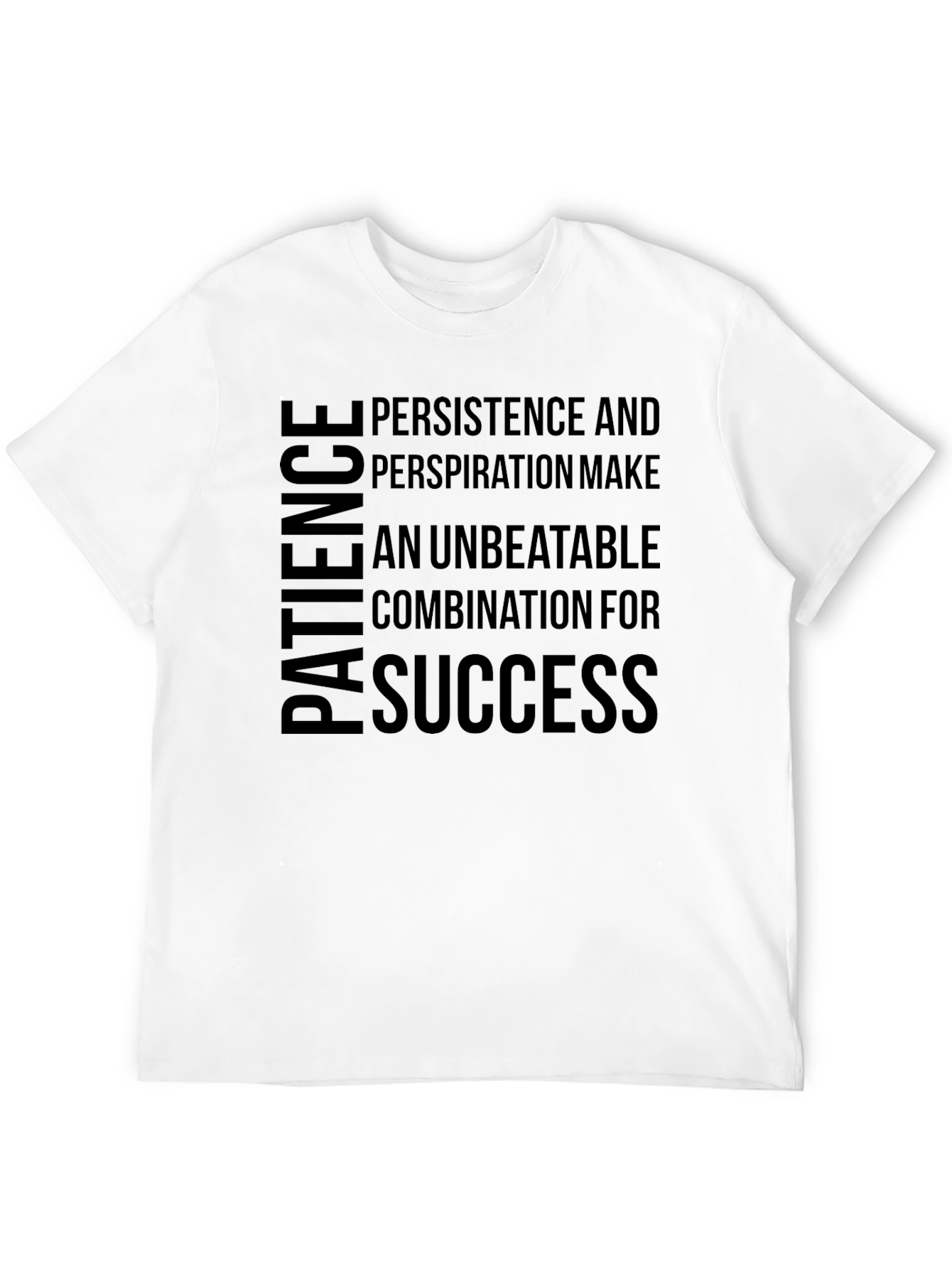 Camiseta Negra: Paciencia Persistencia Éxito