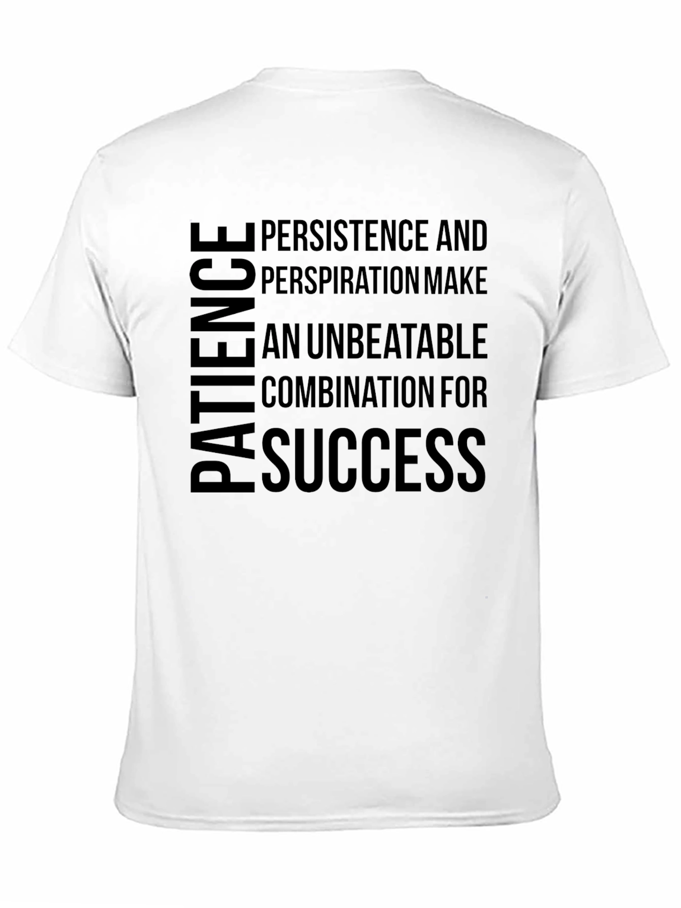 Camiseta Negra: Paciencia Persistencia Éxito