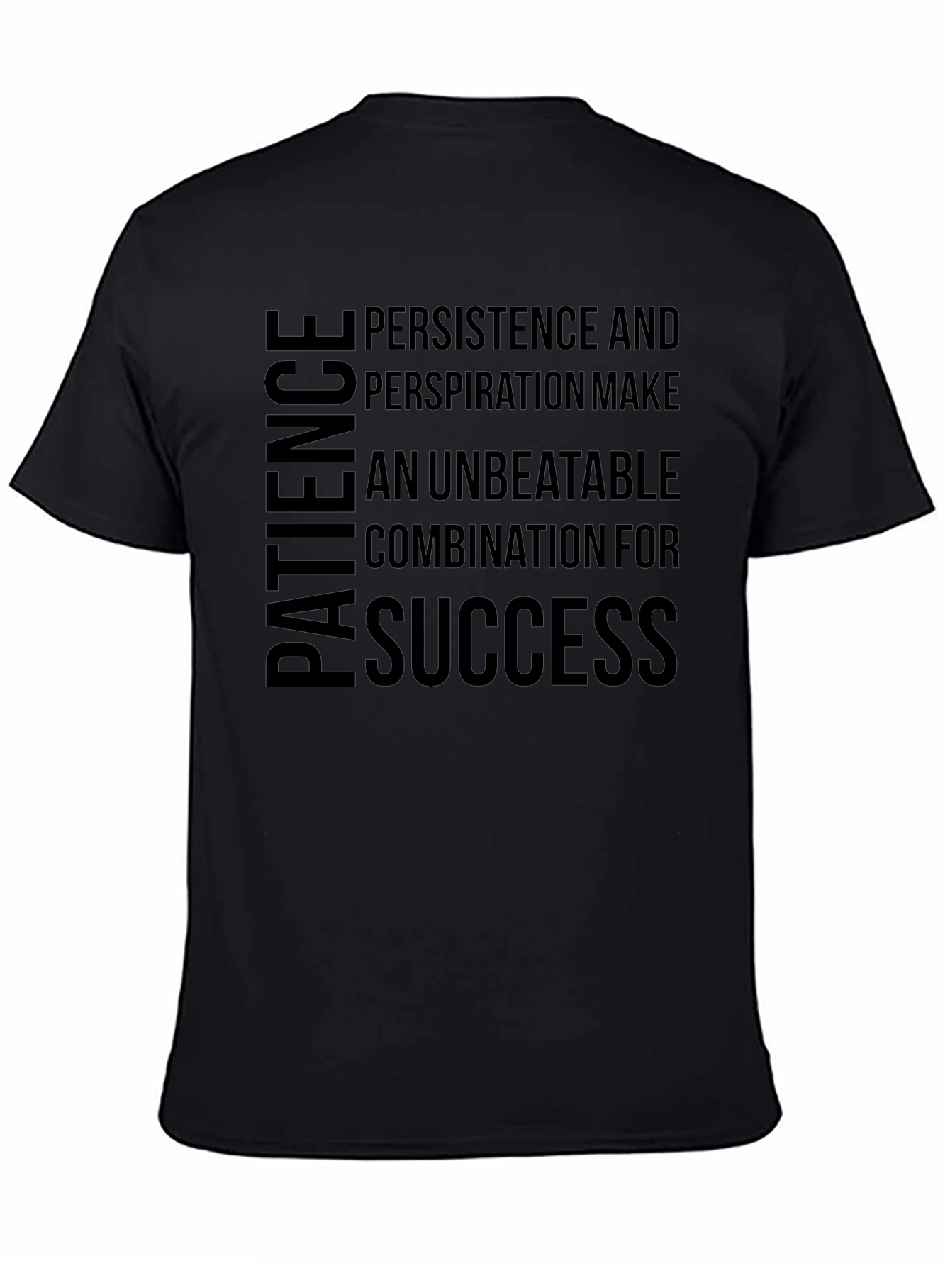 Camiseta Negra: Paciencia Persistencia Éxito