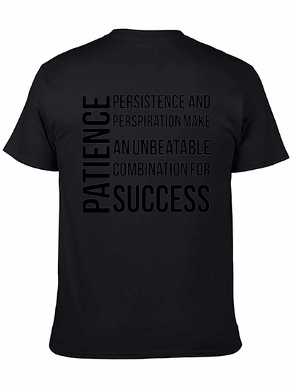 Camiseta Negra: Paciencia Persistencia Éxito