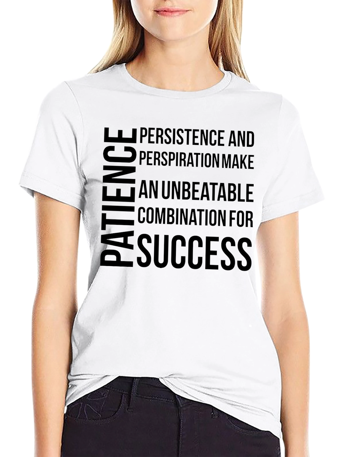 Camiseta Negra: Paciencia Persistencia Éxito