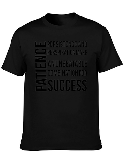 Camiseta Negra: Paciencia Persistencia Éxito