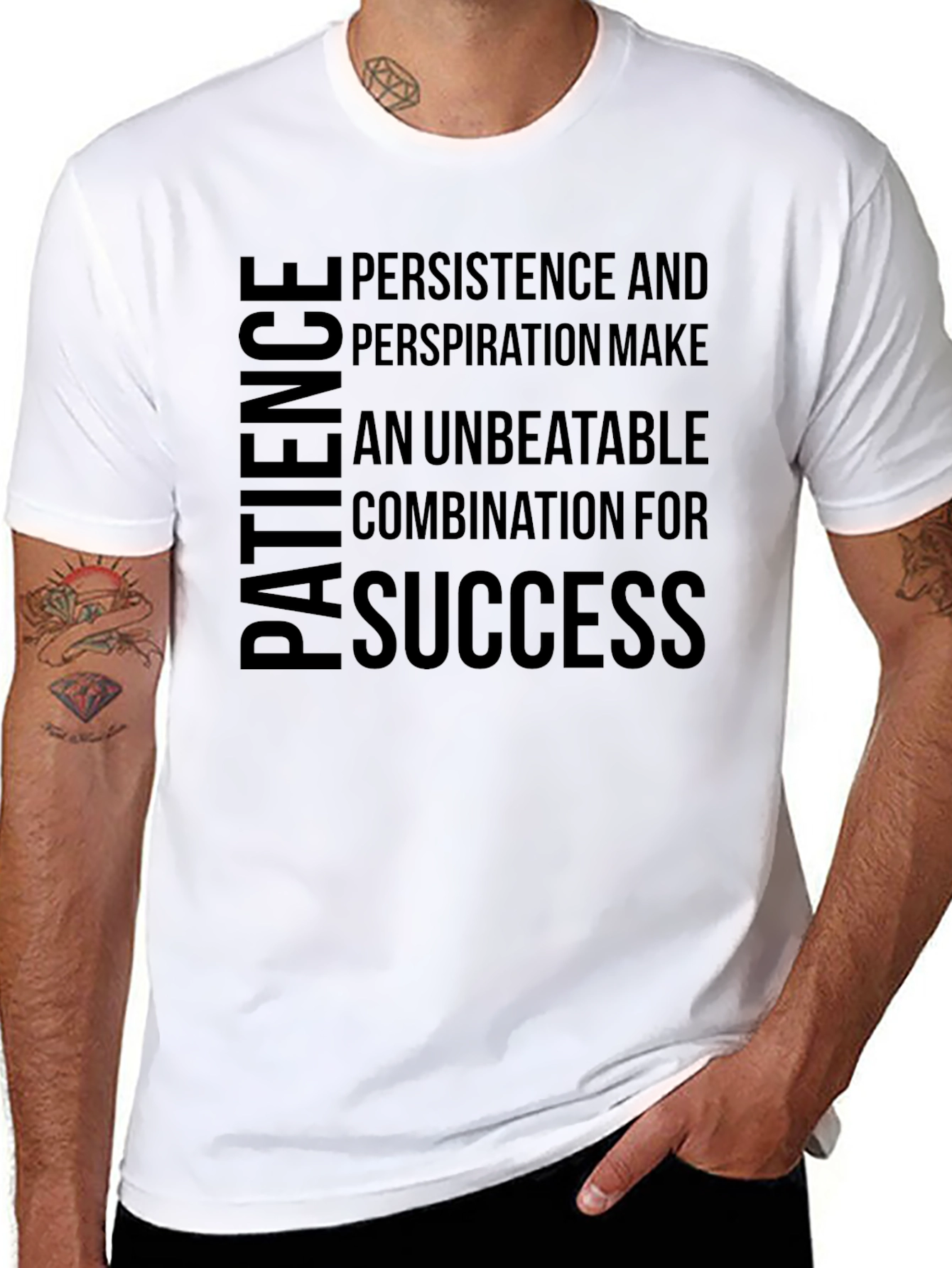 Camiseta Negra: Paciencia Persistencia Éxito