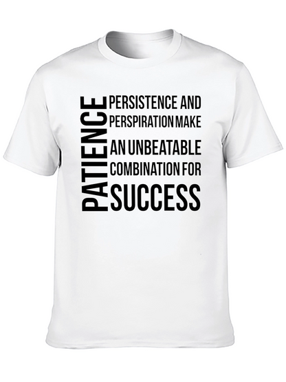 Camiseta Negra: Paciencia Persistencia Éxito