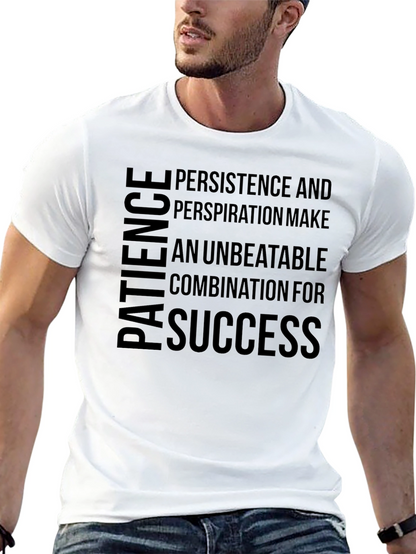 Camiseta Negra: Paciencia Persistencia Éxito