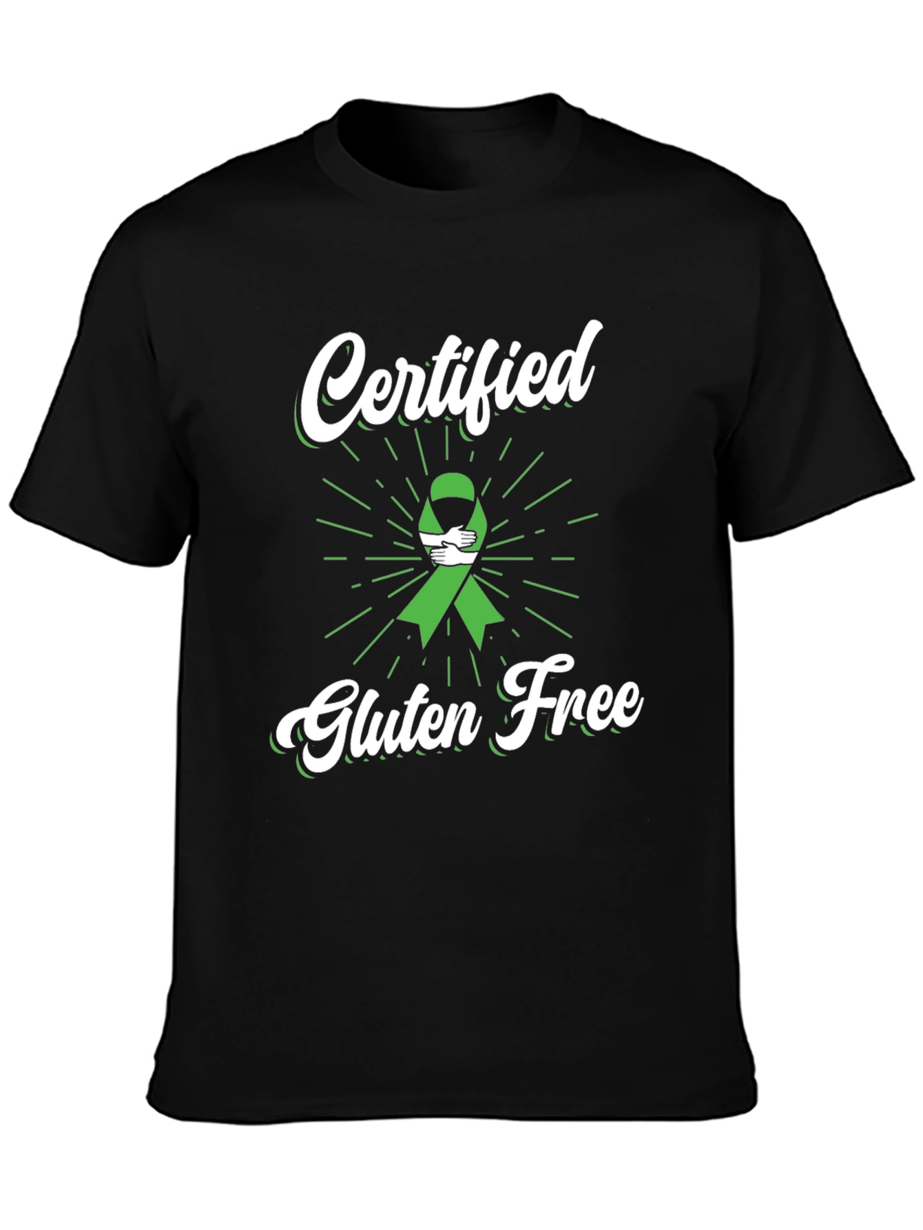 Camiseta Negra Certificado Libre de Gluten