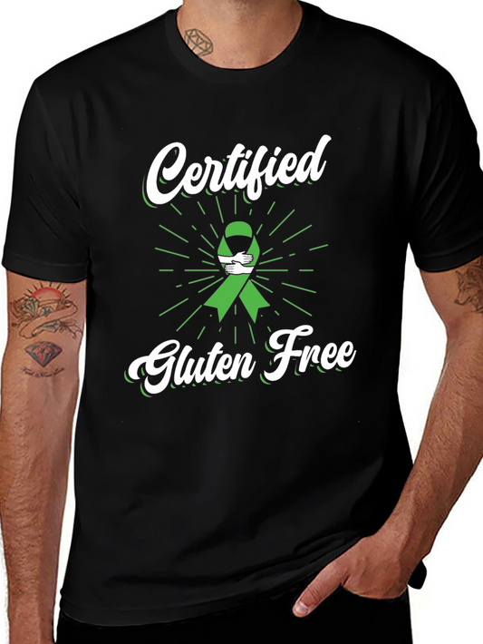 Camiseta Negra Certificado Libre de Gluten