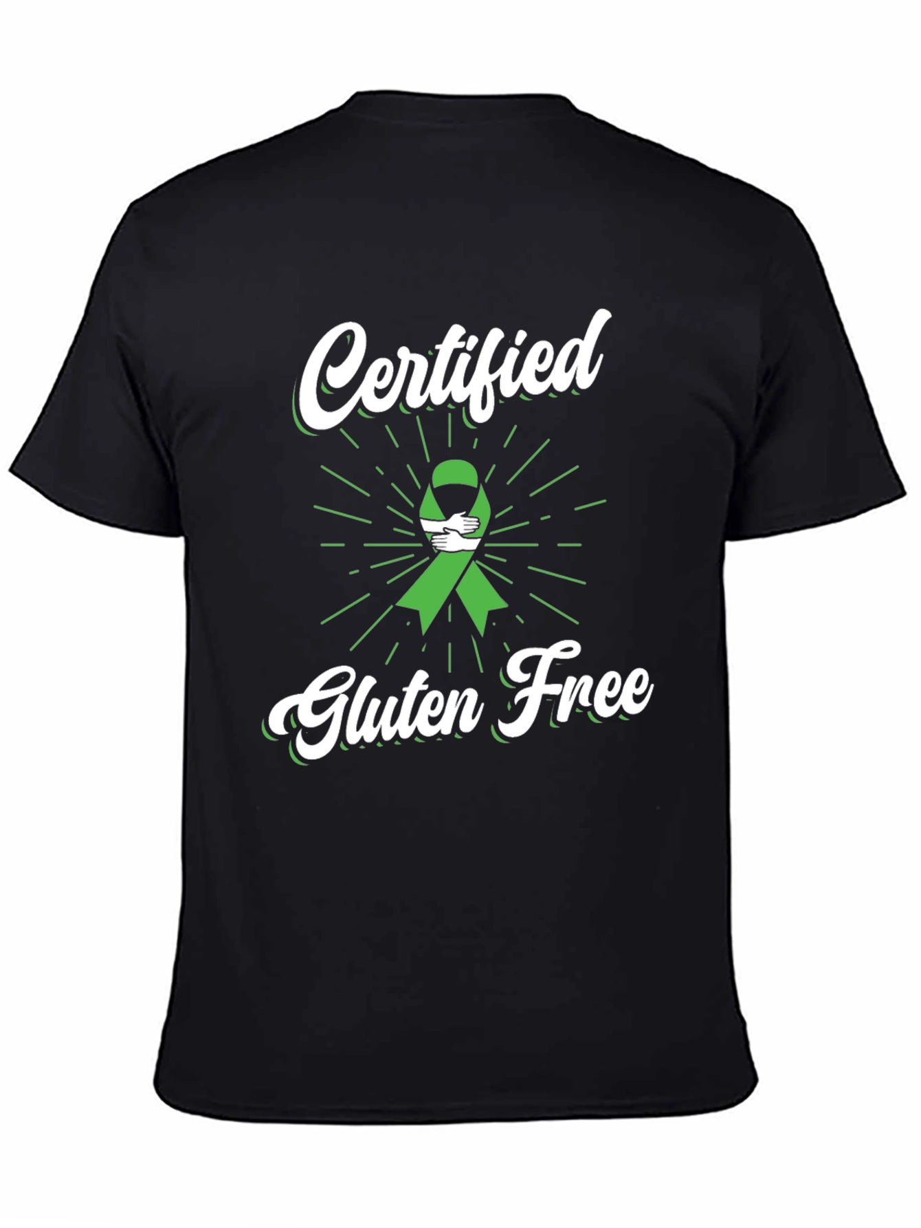 Camiseta Negra Certificado Libre de Gluten