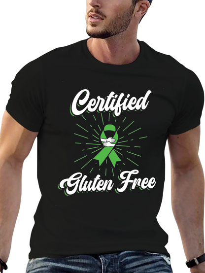 Camiseta Negra Certificado Libre de Gluten