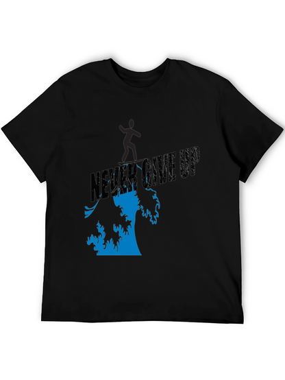 Camiseta Negra Never Give Up Hombre