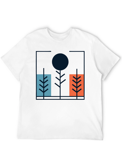 Camiseta Negra con Diseño Abstracto Moderno