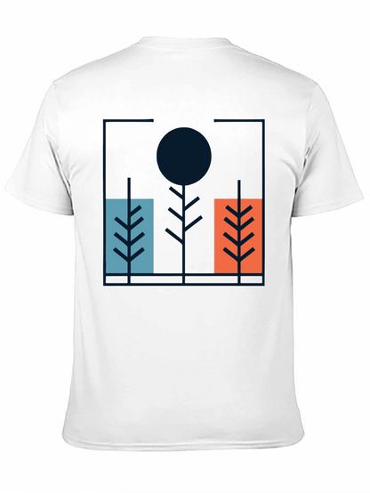 Camiseta Negra con Diseño Abstracto Moderno