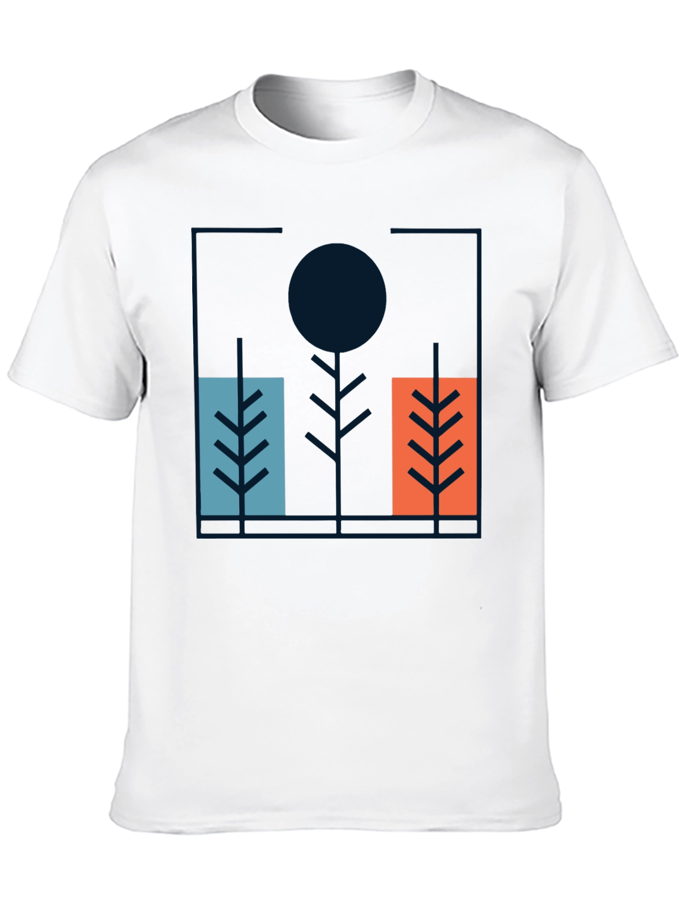 Camiseta Negra con Diseño Abstracto Moderno
