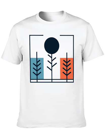 Camiseta Negra con Diseño Abstracto Moderno