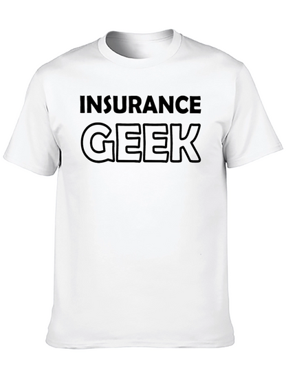 Camiseta Negra Insurance Geek - Estilo Casual
