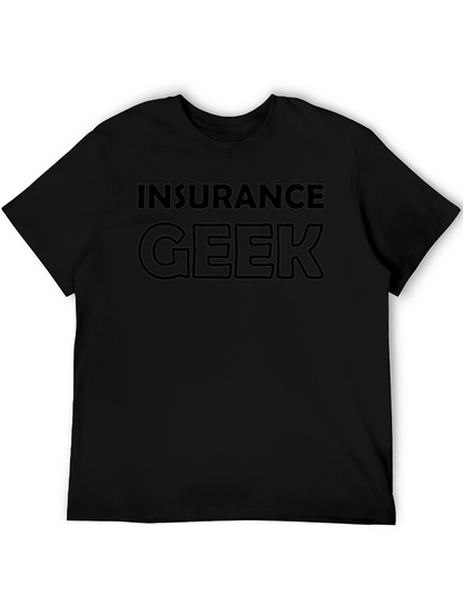 Camiseta Negra Insurance Geek - Estilo Casual