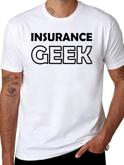 Camiseta Negra Insurance Geek - Estilo Casual