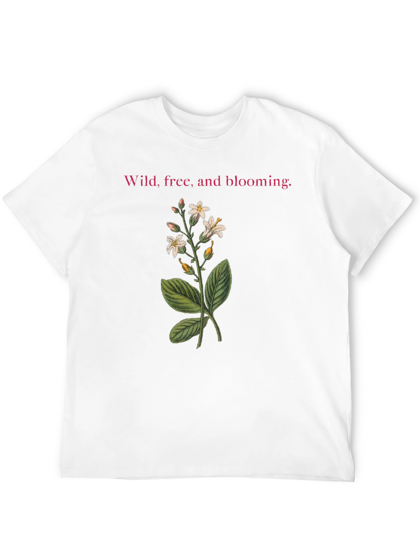 Camiseta Negra: Flores Silvestres y Libertad