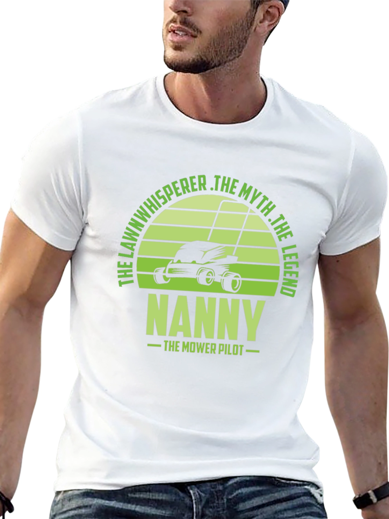 Camiseta Hombre Negra con Diseño de Jardinero NANNY