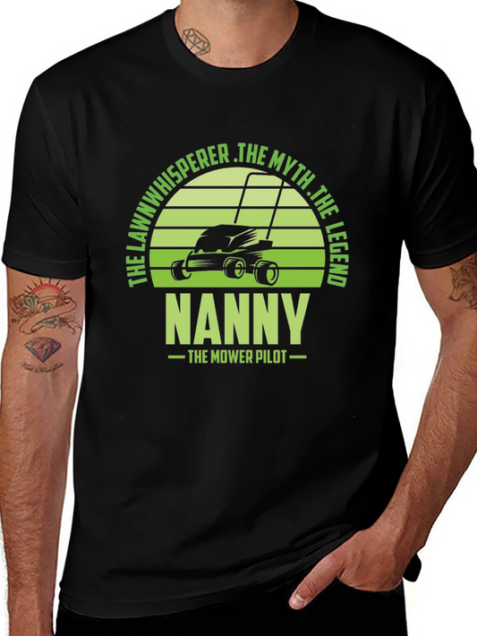 Camiseta Hombre Negra con Diseño de Jardinero NANNY